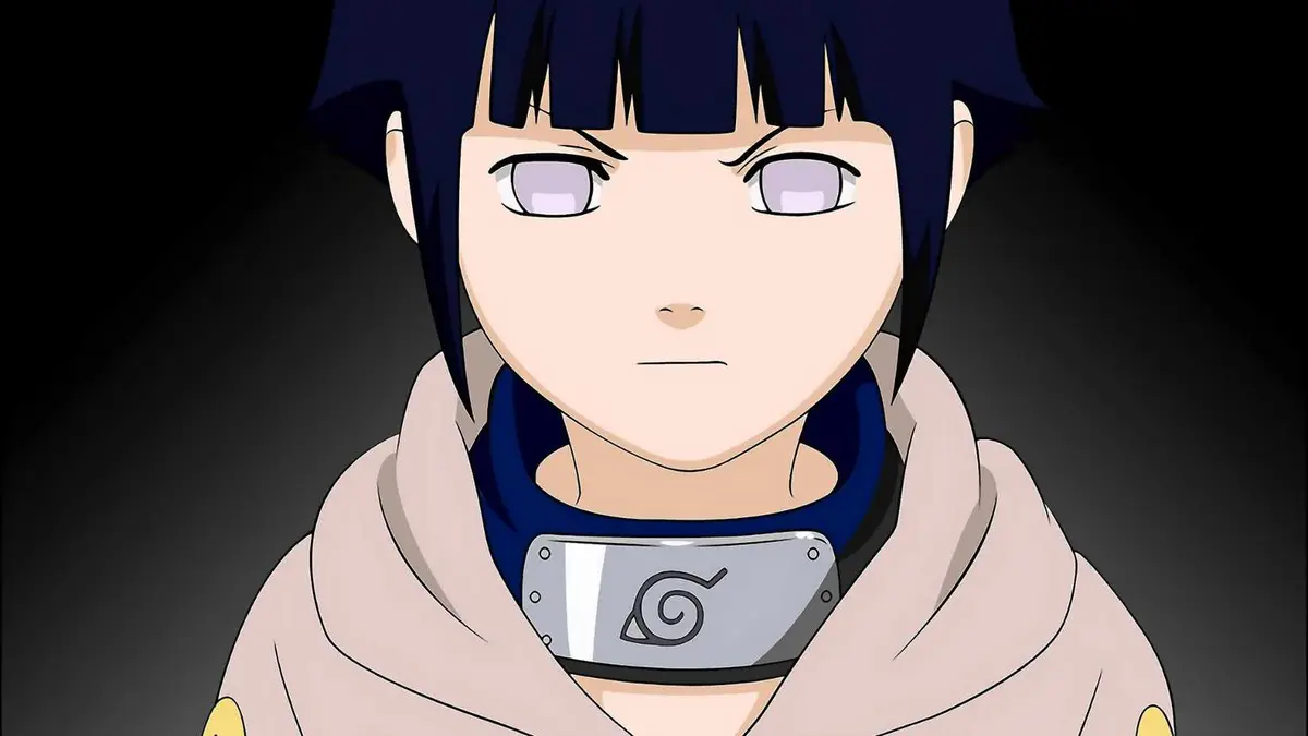 Hinata Hyuga glaring as a kid in Naruto