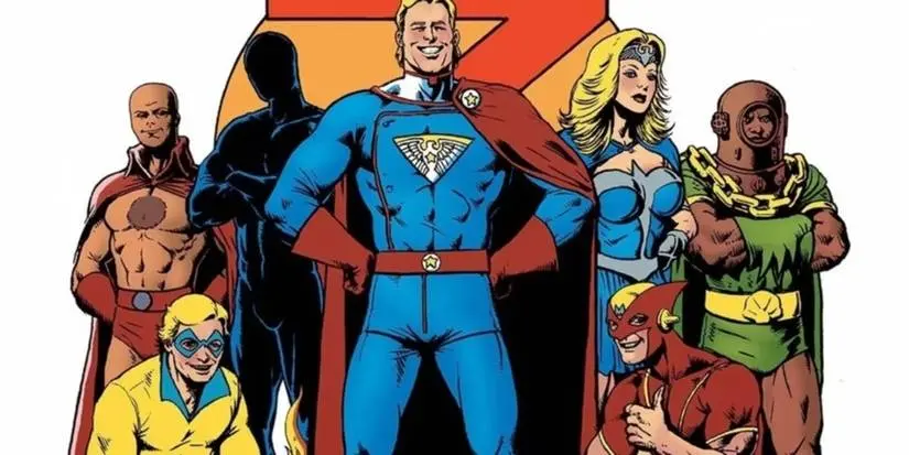 The Boys, Homelander standing at the front of a group shot of the Seven.