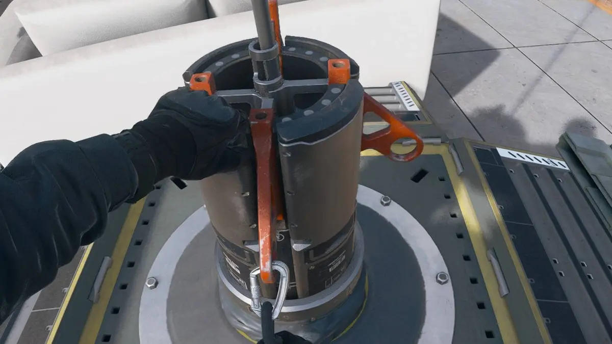 The player in DMZ attaching to a fulton extraction.