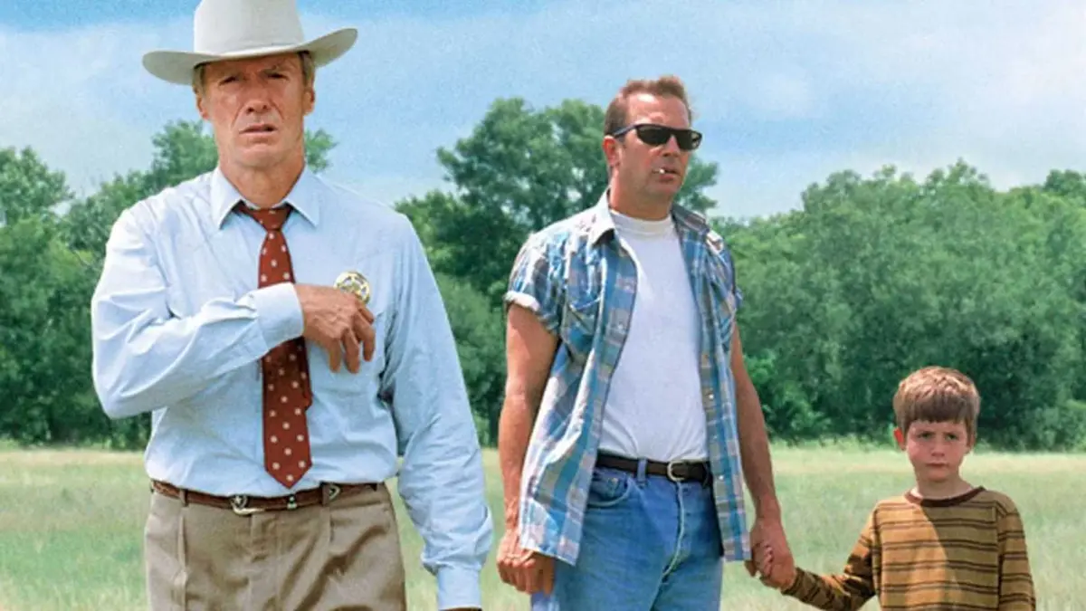 Clint Eastwood as Red with Kevin Costner as Butch and Buzz in A Perfect World
