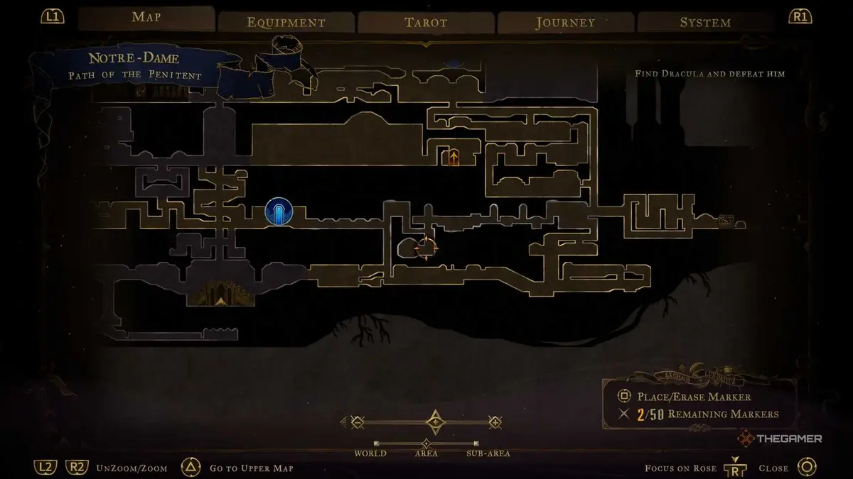 The location of the Joyeuse weapon in Castlevania Belmont’s Curse.