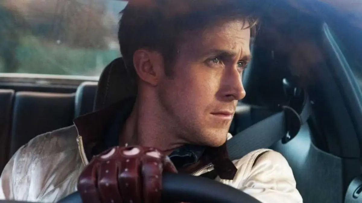 Ryan Gosling driving as The Driver in Drive