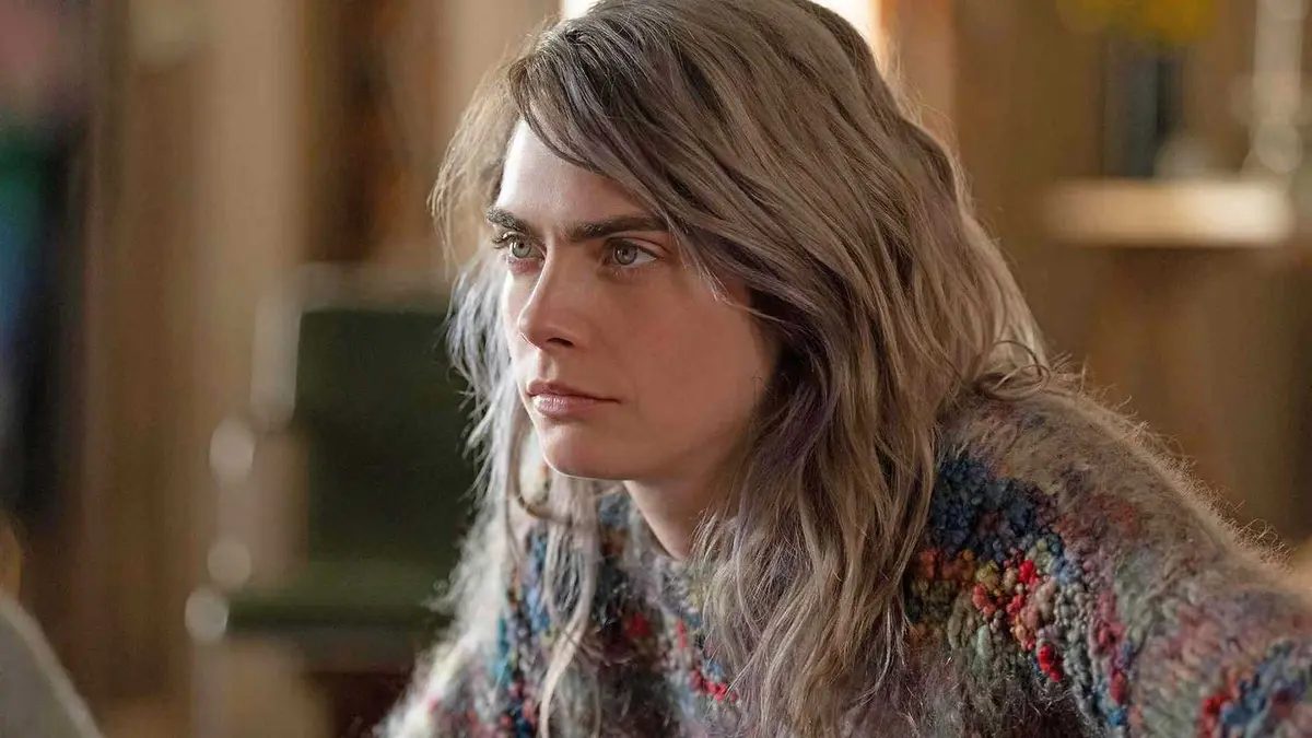 Cara Delevingne looks thoughtful in Only Murders in the Building