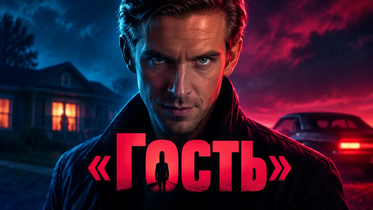 Дэн Стивенс в стилистике неонового триллера Гость для киноманов