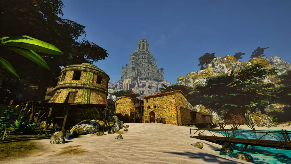 image of a town featured in The Lantern of the Laughless Saint