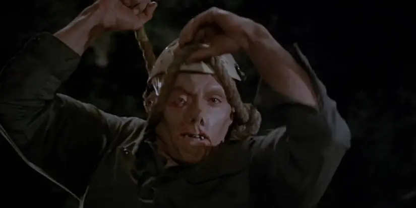 Jason Voorhees removing his mask in Friday The 13th Part 3