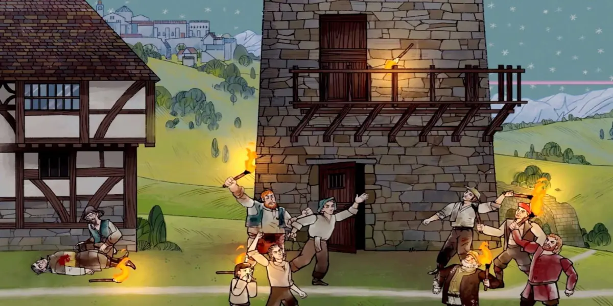 The Townsfolk Up In Arms in Pentiment
