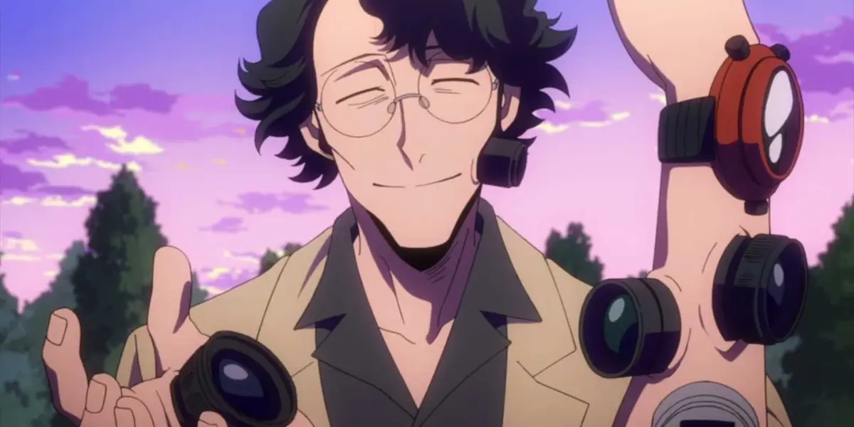 Taneo Tokuda uses his Whole-Body Lens Quirk to create multiple camera lenses in My Hero Academia.