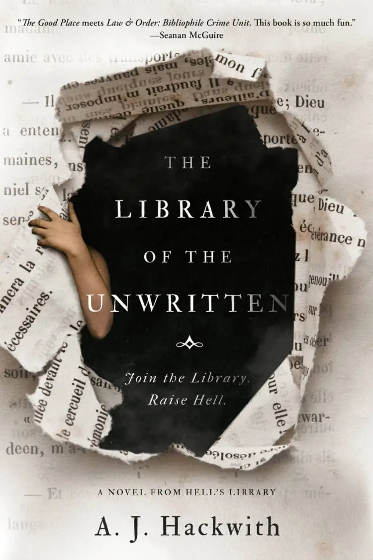 The cover of The Library of the Unwritten by A.J. Hackwith