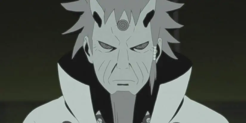 Hagoromo Otsutsuki looks on with a serious expression in Naruto