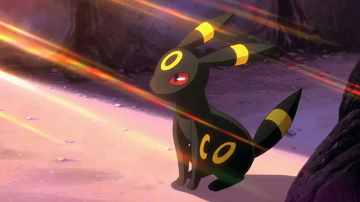 sunbeams shining on umbreon.