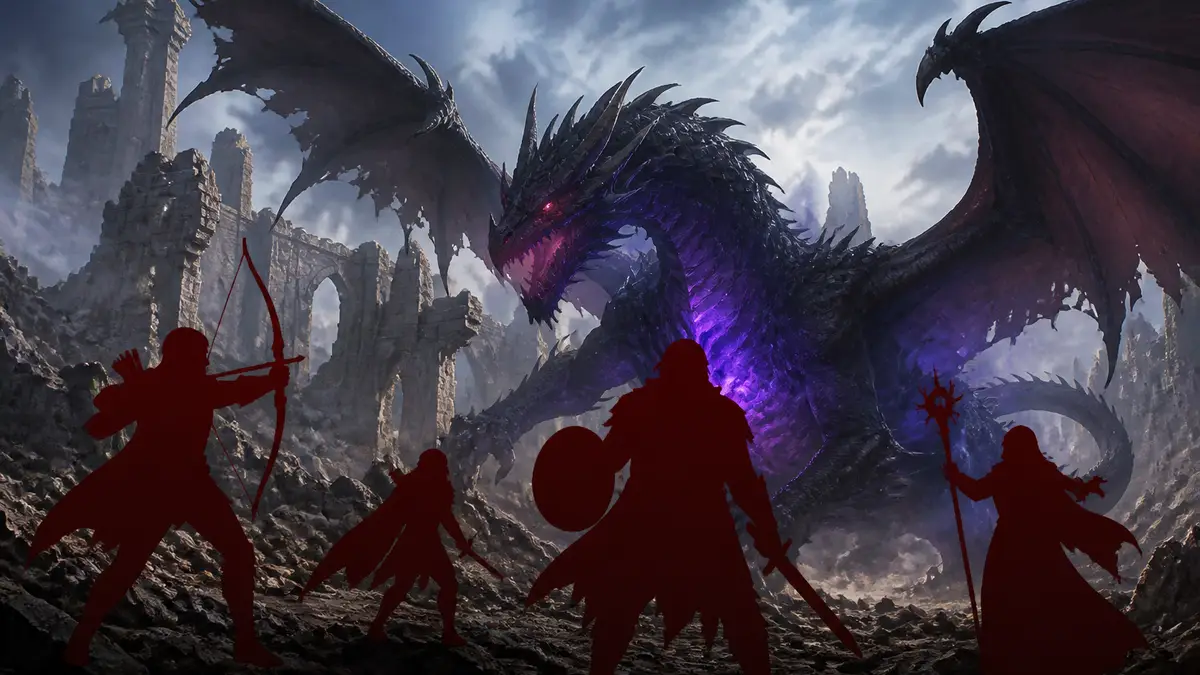 Битва с гигантским Падшим драконом в Dragon's Dogma 2