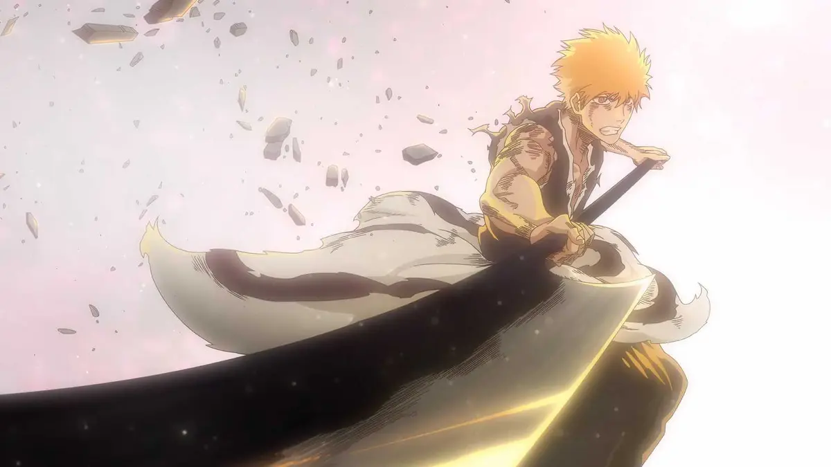 Ichigo Swinging His Blade In Bleach: Thousand-Year Blood War
