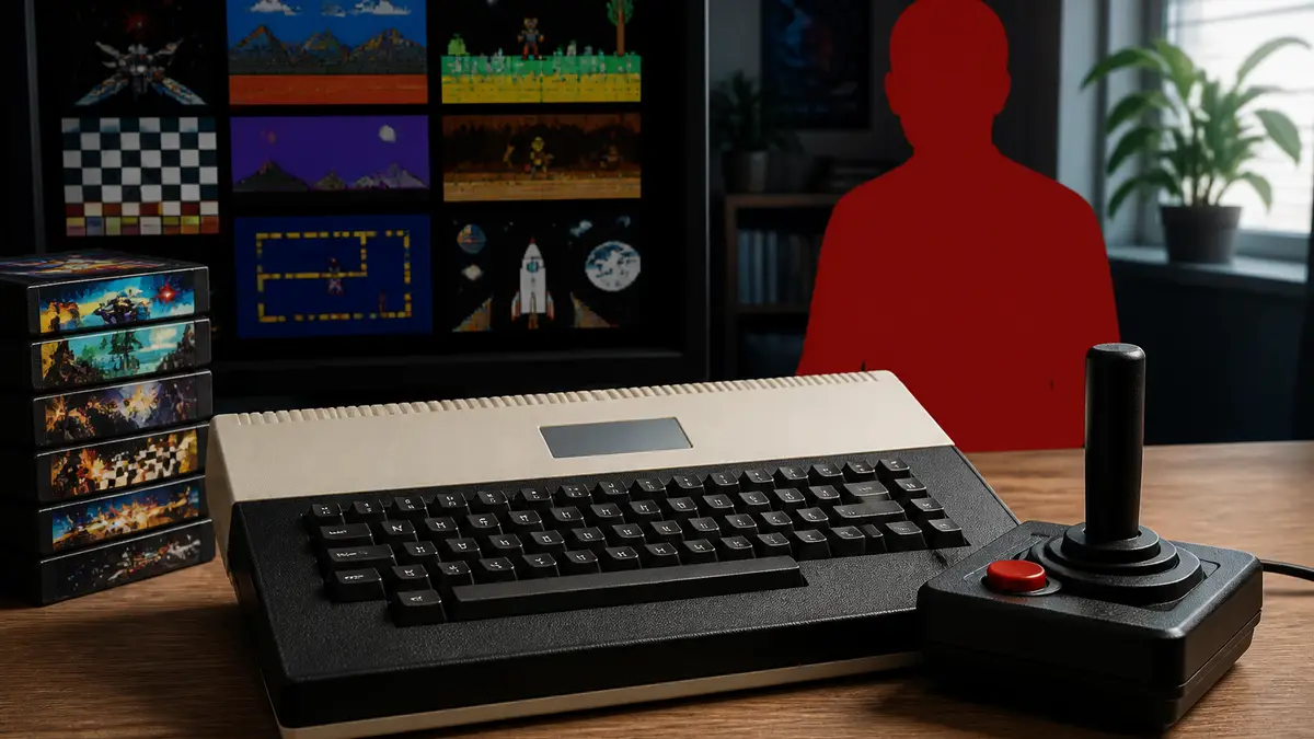 Ретрокомпьютер Atari THE 800XL с механической клавиатурой и джойстиком THECXSTICK