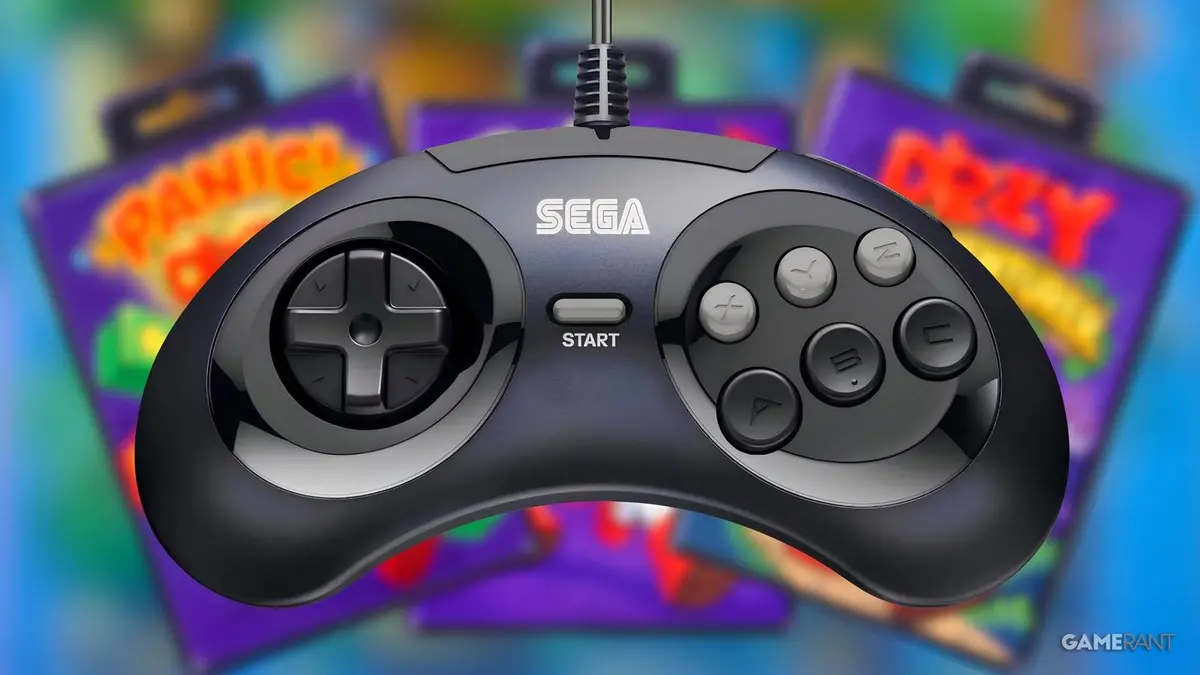 sega genesis controller and three dizzy game cartridges visible in the background.