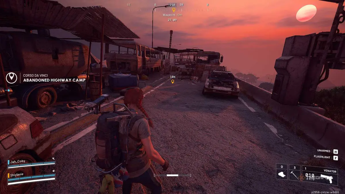 ARC Raiders in the buried city, at the abandoned highway camp.