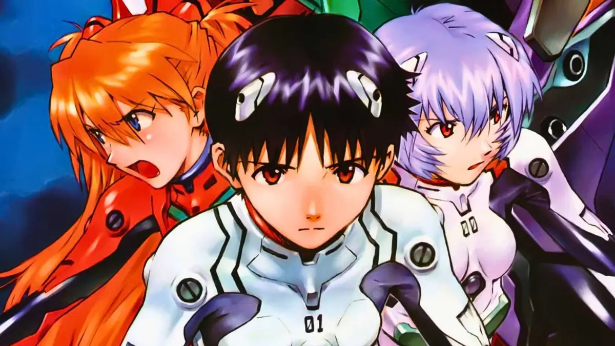 Shinji, Asuka, and Rei as seen in Neon Genesis Evangelion