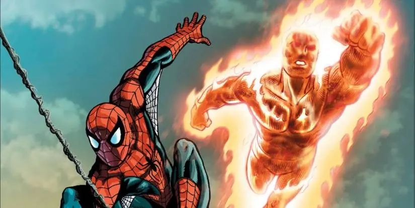 Spider-Man and Human Torch