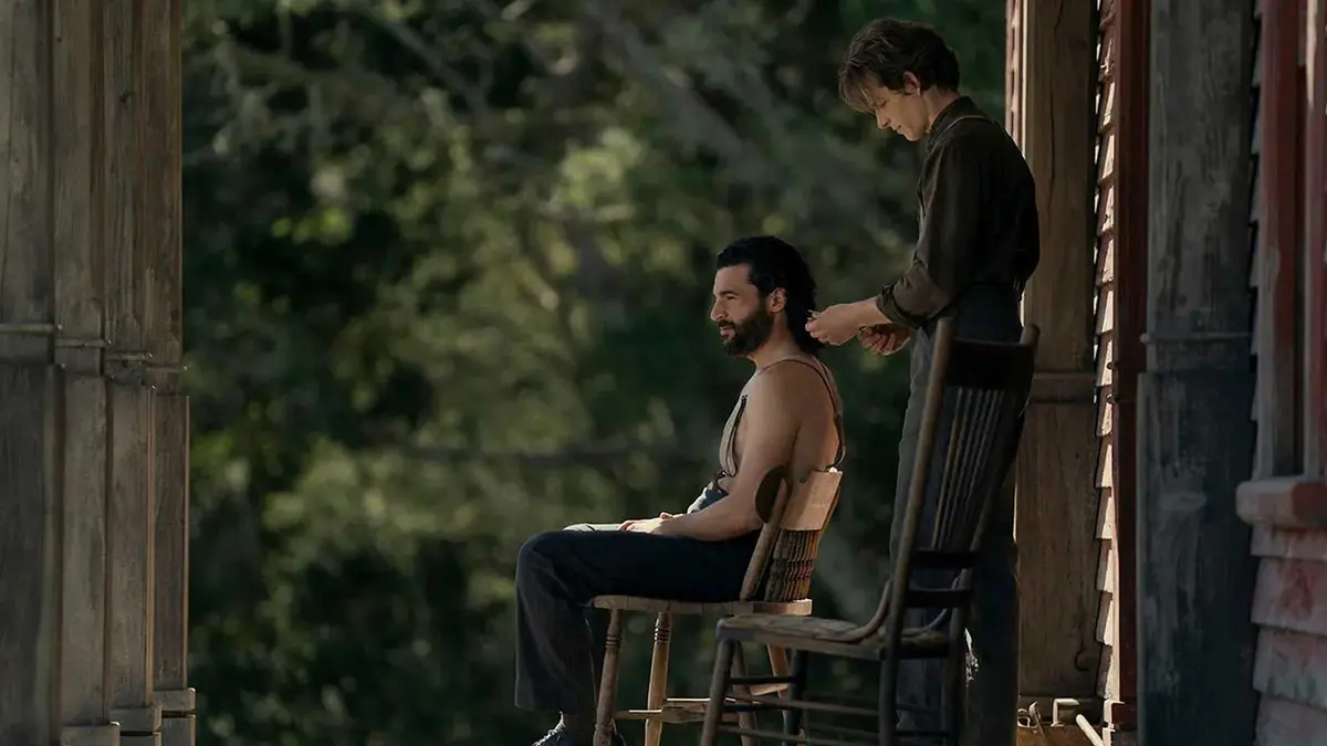 Adam gets his hair cut by Charles in East of Eden.