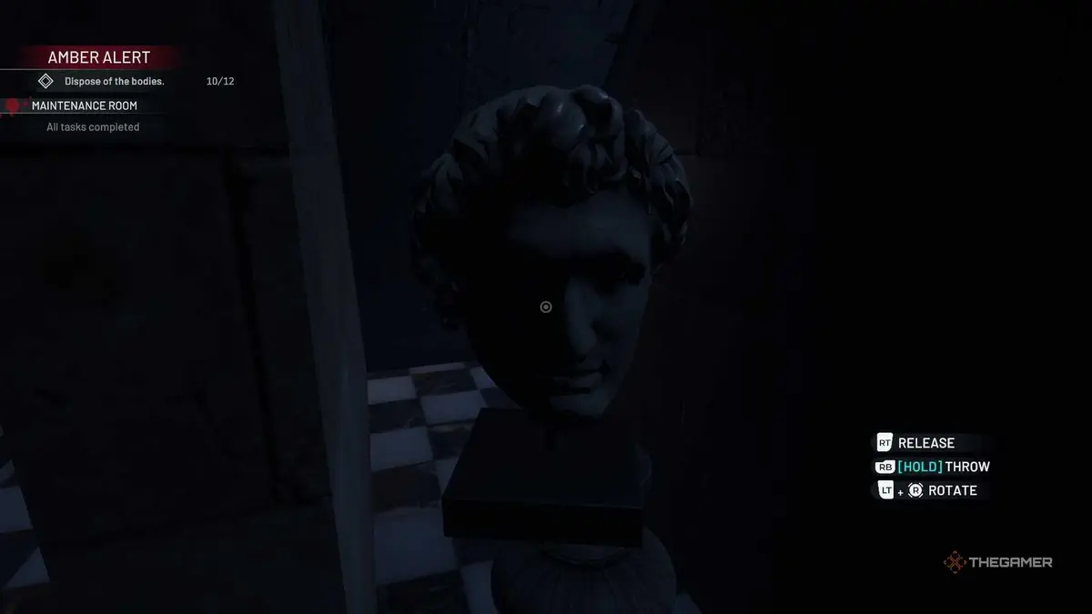 Crime Scene Cleaner statue head.