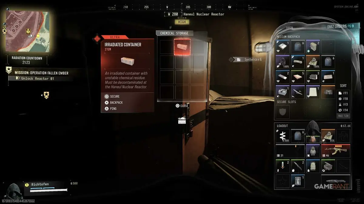 Where to Get Irradiated Containers in MW4 DMZ-1