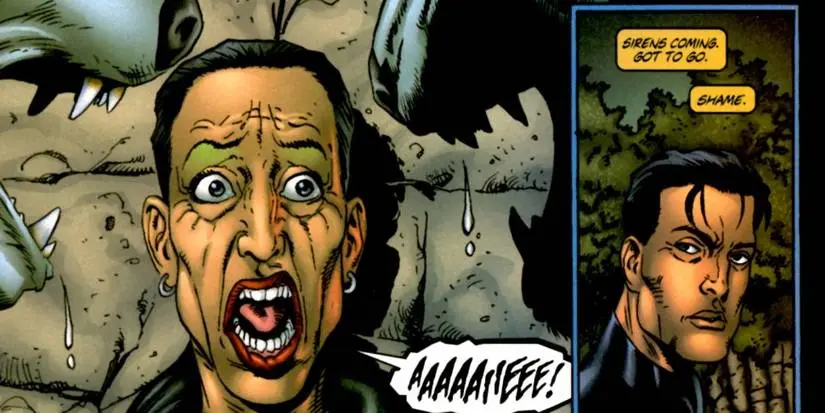 The Punisher feeding someone to polar bears.