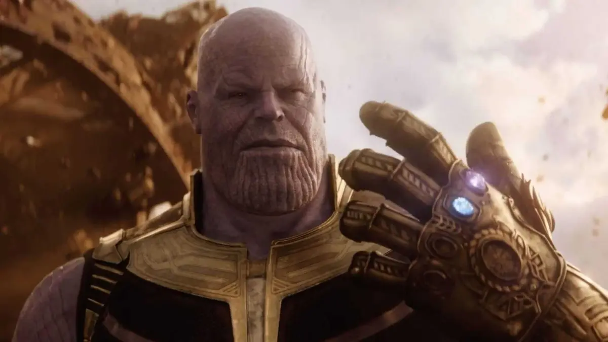 Thanos (Josh Brolin) wears the Infinity Gauntlet in Avengers Infinity War