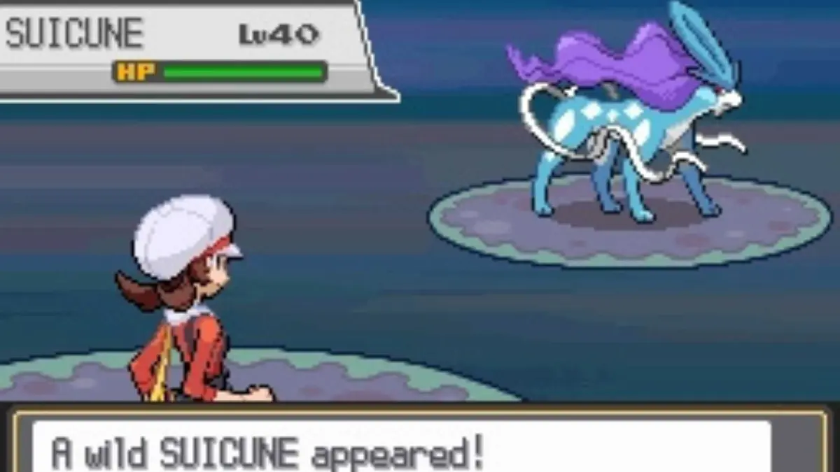 Encountering a Wild Suicune - Pokemon HeartGold And SoulSilver