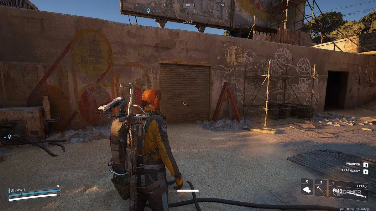 ARC Raiders Buried City tag location garage door.
