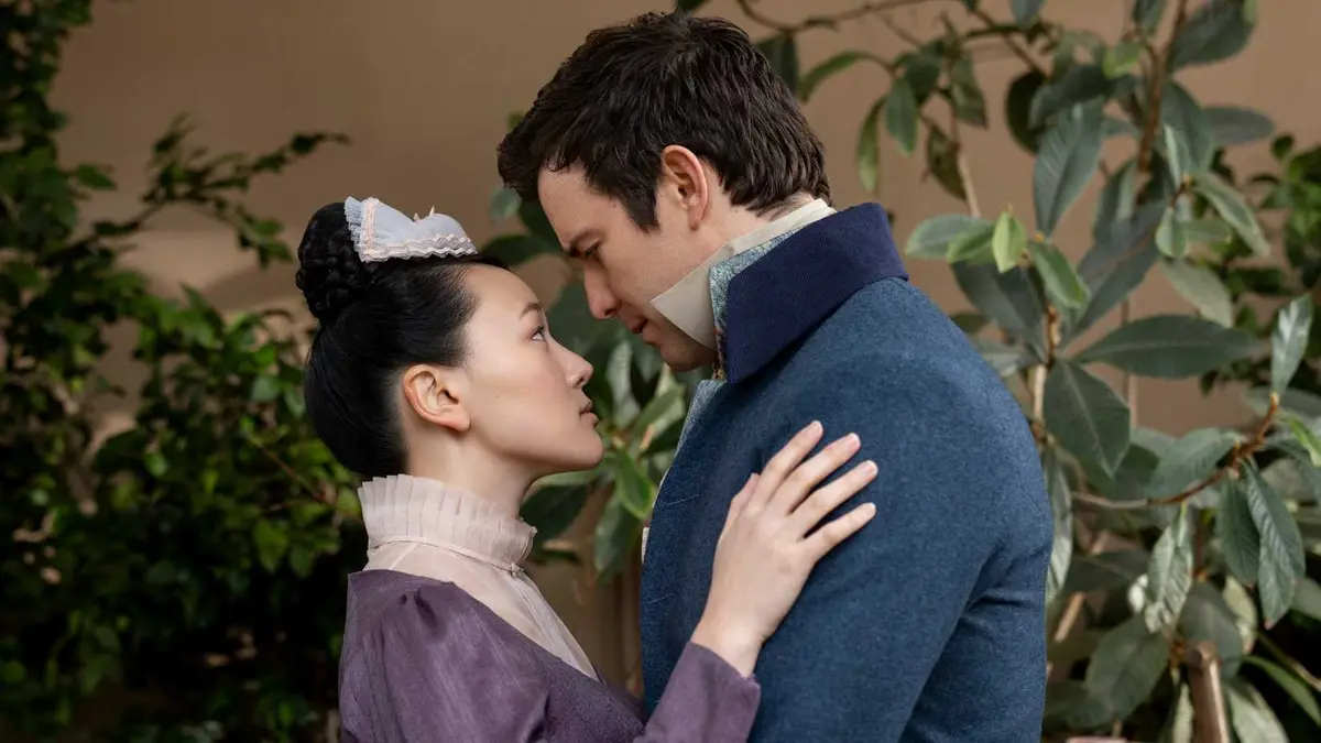 Benedict and Sophie in Bridgerton season 4, episode 6.