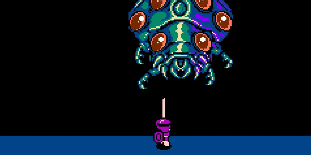 Fighting a boss in Crystalis