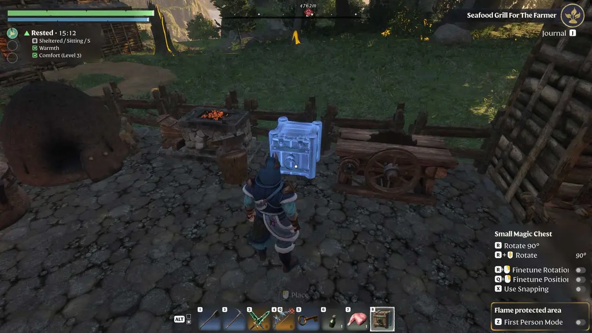 Enshrouded Placing a Magic Chest