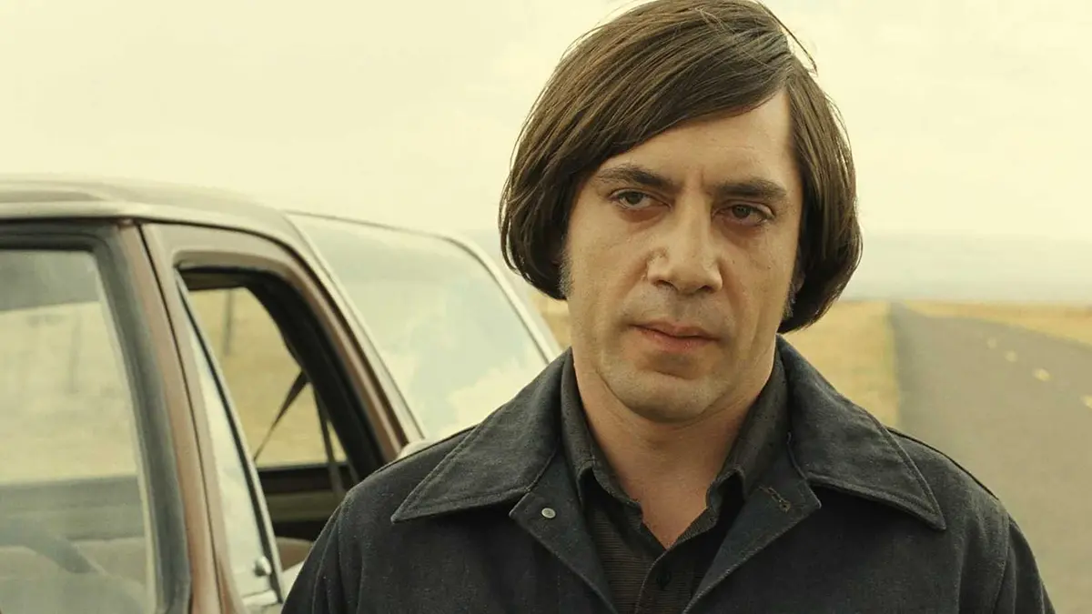 Javier Bardem as Anton Chigurh in No Country For Old Men