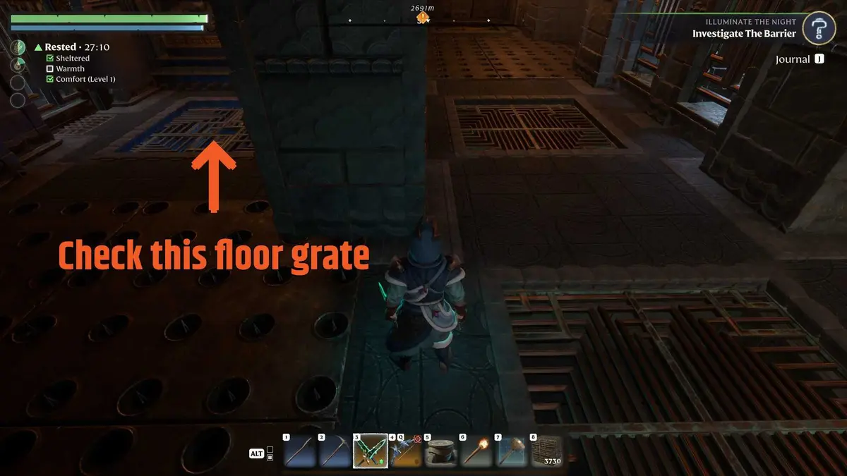 Enshrouded Veilwater Basin second floor chest button