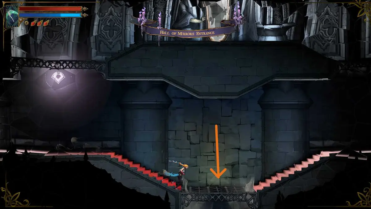 how to navigate hall of mirrors guide 2 in Castlevania Belmont's Curse