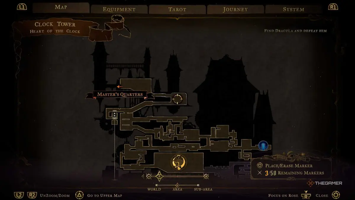 The location of the Chauve-Souris weapon in Castlevania Belmont’s Curse.