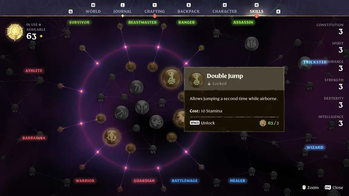 Enshrouded Double Jump skill