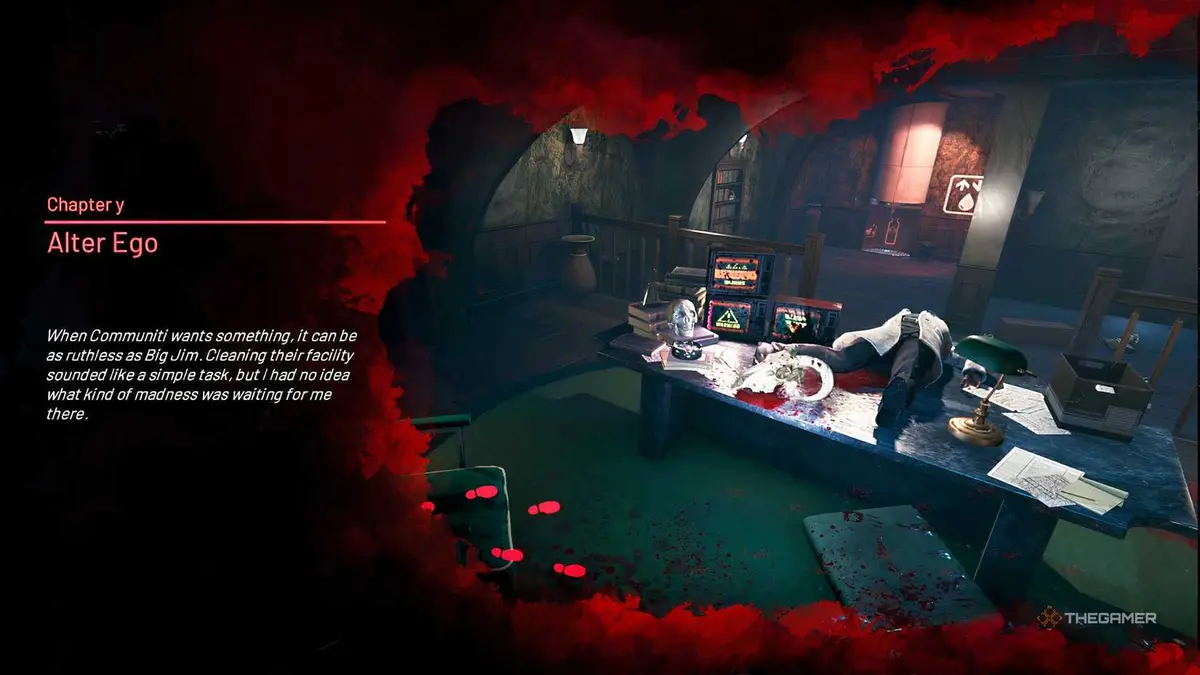 Crime Scene Cleaner Alter Ego loading screen.