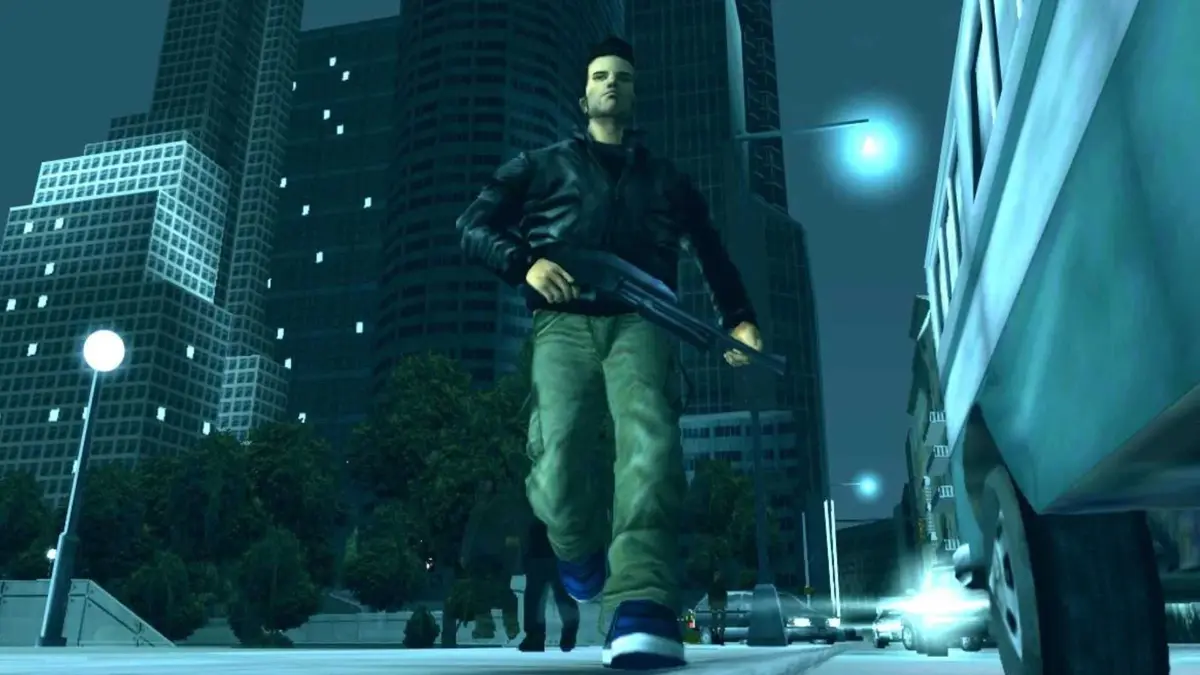 Claude running around with a shotgun - Grand Theft Auto 3