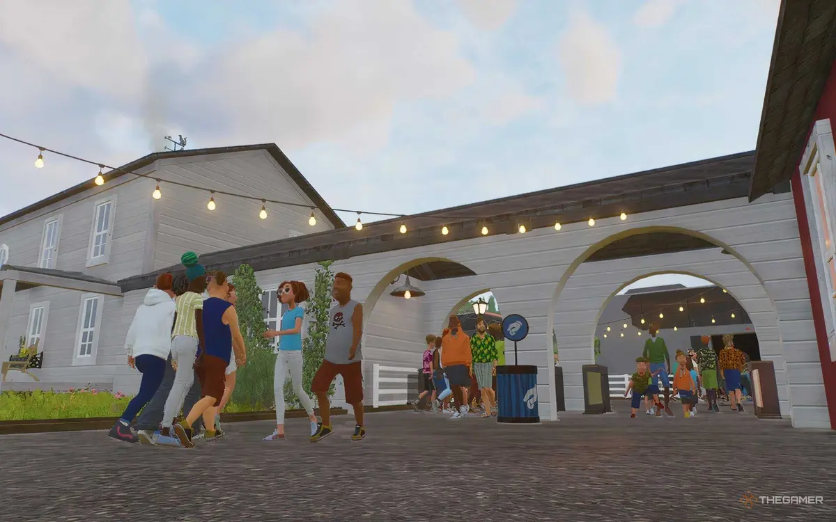 Guests walking into the zoo in Planet Zoo 2.