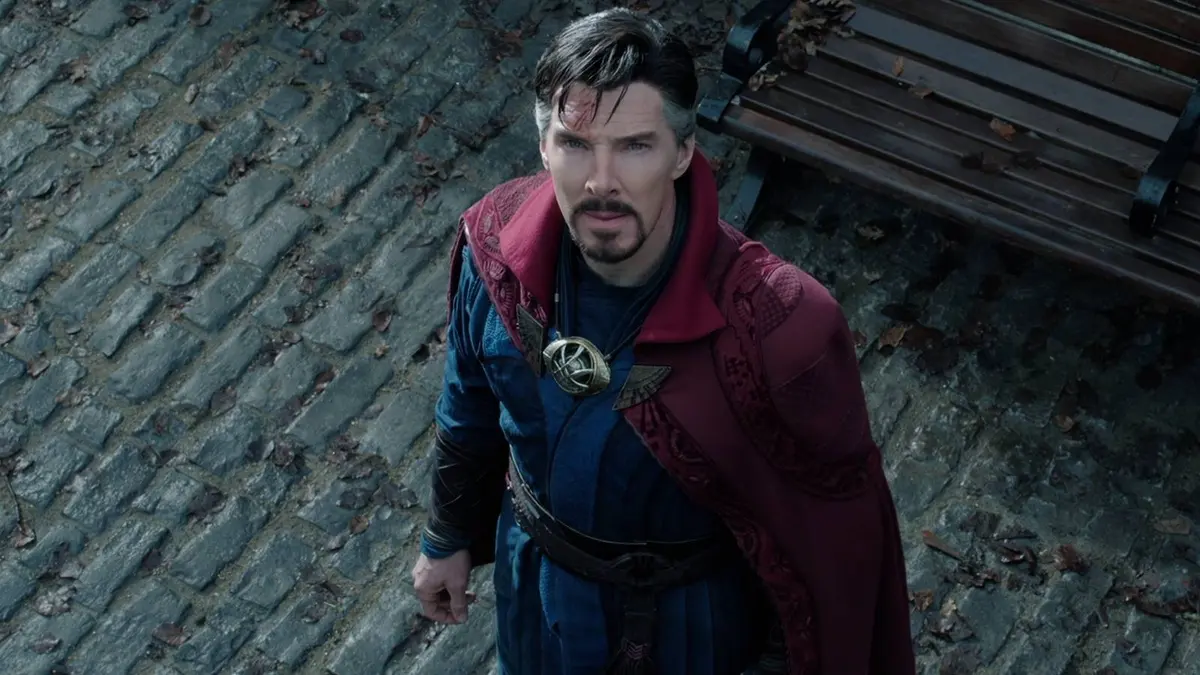 Doctor Strange looking up in Doctor Strange in the Multiverse of Madness