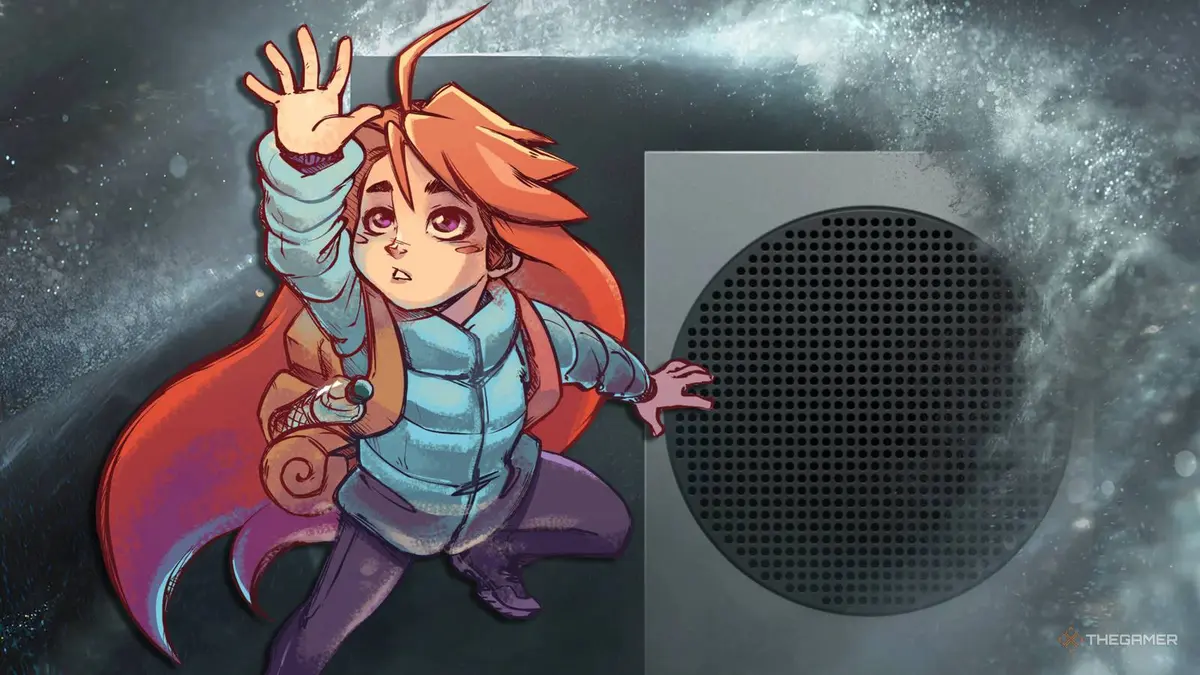 celets reaching up in front of xbox series consoles.