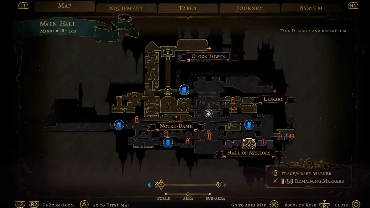 how to navigate hall of mirrors guide 1 in Castlevania Belmont's Curse