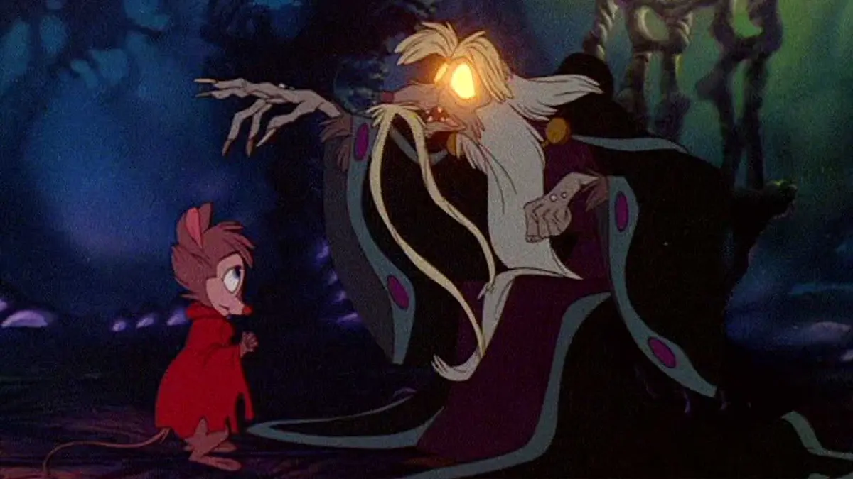Mrs. Brisby and Nicodemus talk in The Secret of NIMH.