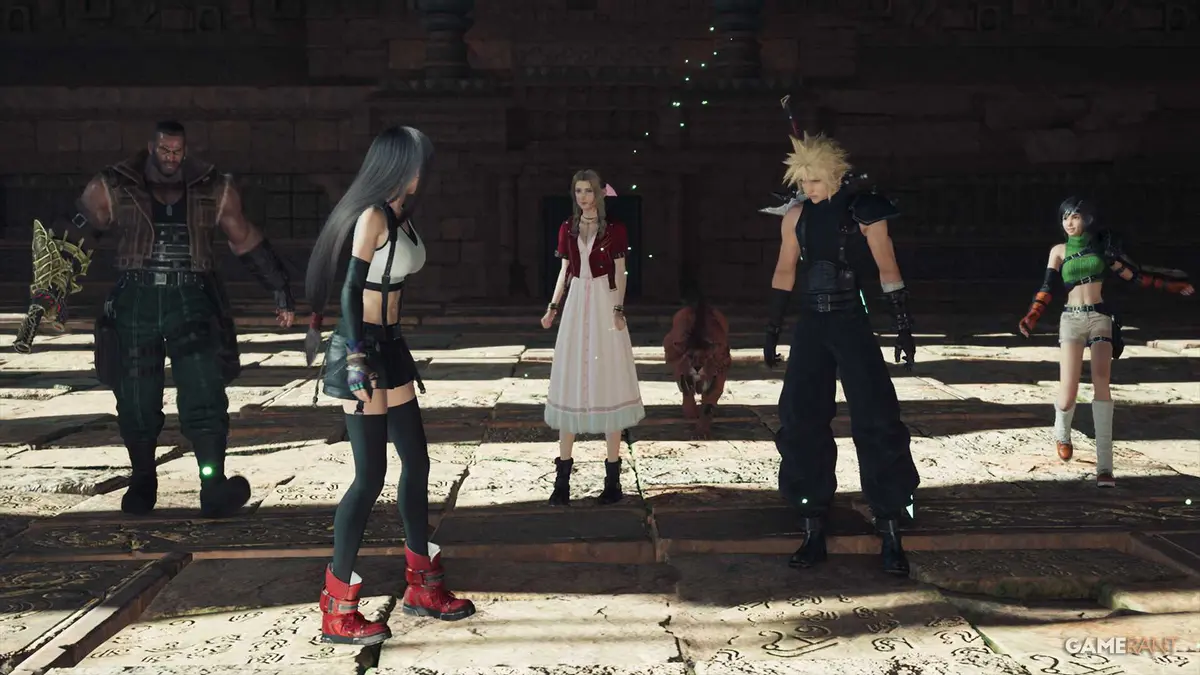 final fantasy 7 rebirth full team in Temple of the Ancients