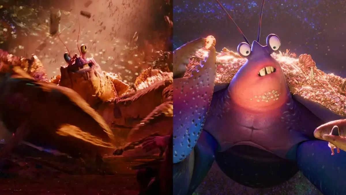 Tamatoa in Moana live-action and animation