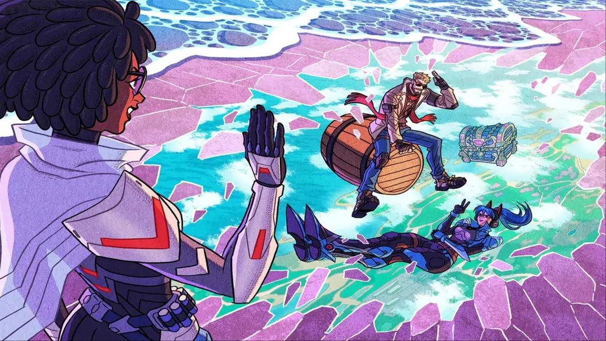 fortnite characters falling into a new world