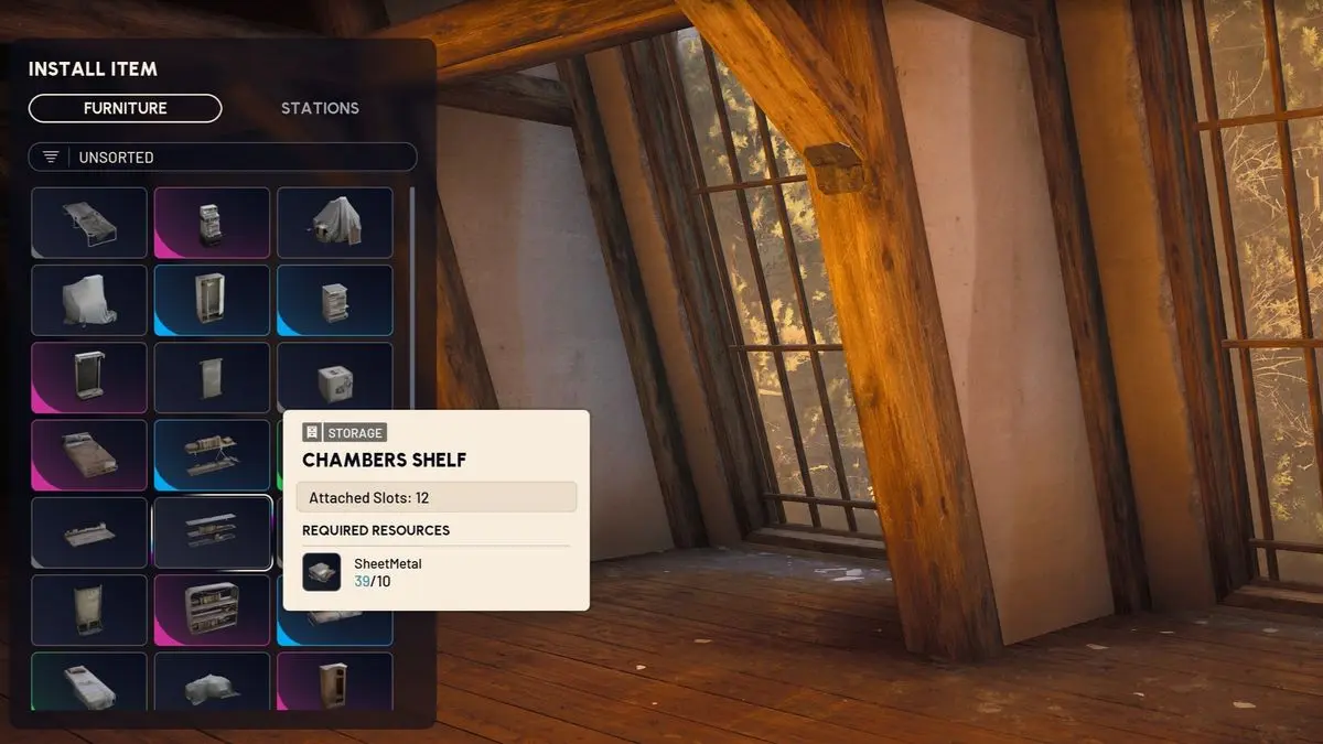 Arc Raiders furniture - Crafting furniture