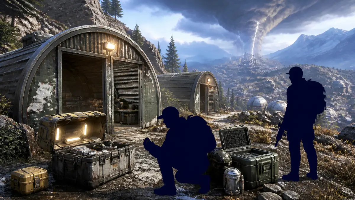 Локация Pendola Pass в Arc Raiders со штормовыми укрытиями и ценным лутом