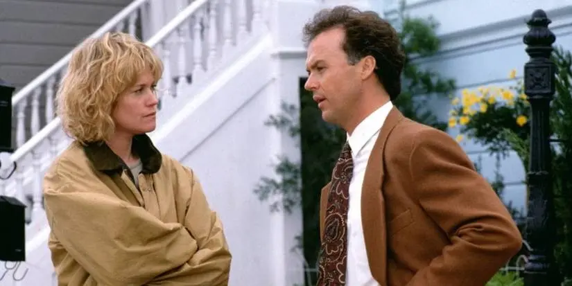 Michael Keaton talking to his landlady in Pacific Heights
